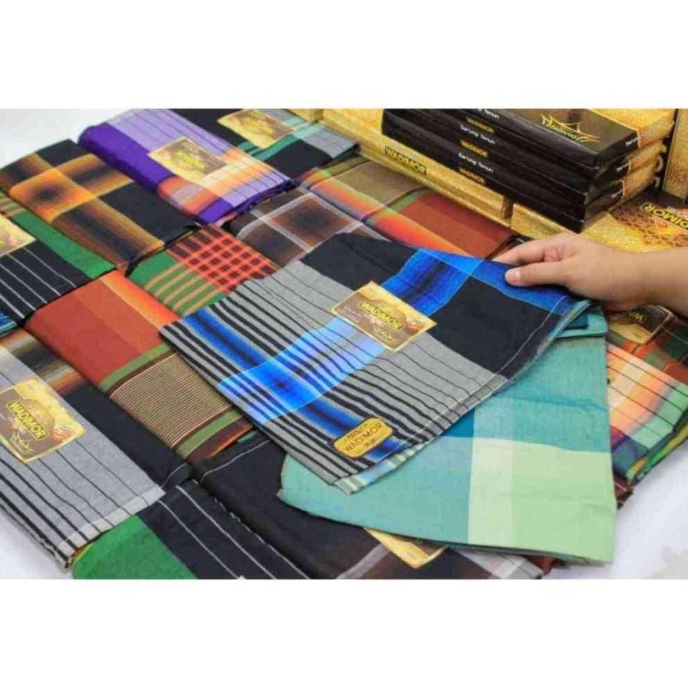 Sarung Wadimor Padang Horison Tiga Dara Klir Kain Samping Tenun Motif Kotak Kotak2 Dewasa Pria Laki 