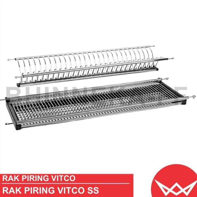RAK PIRING DAN GELAS VITCO STAINLESS STEEL / VITCO STAINLESS STEEL DISH DRIP / RAK PIRING