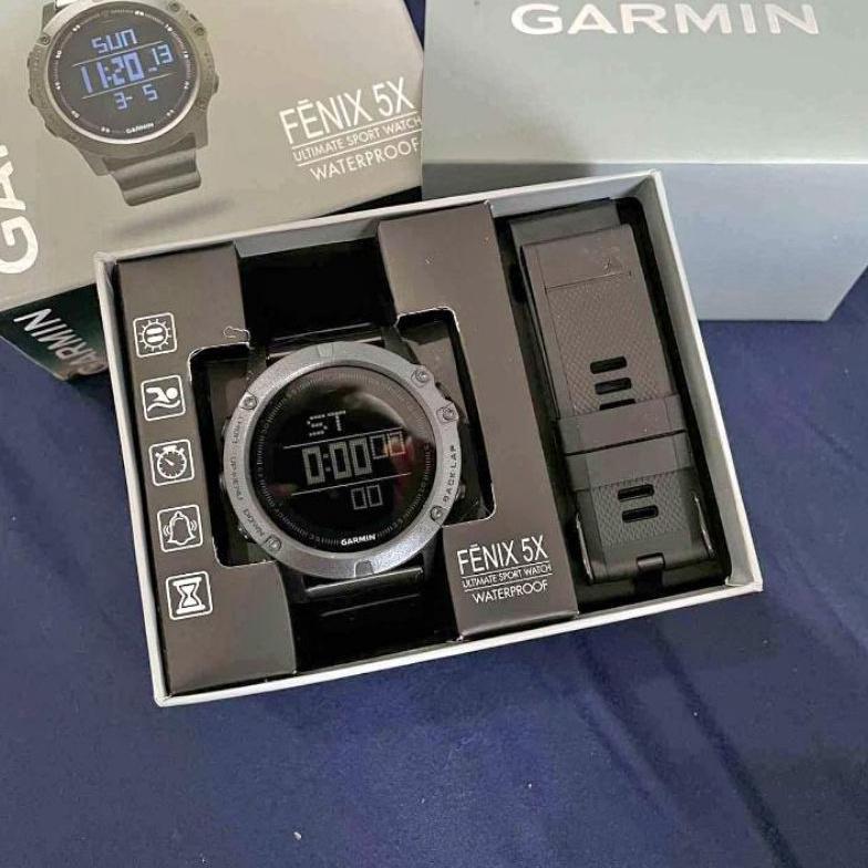 Original Jam Tangan Pria Garmin Fenix 5X Paket Digital Forerunner Rubber
