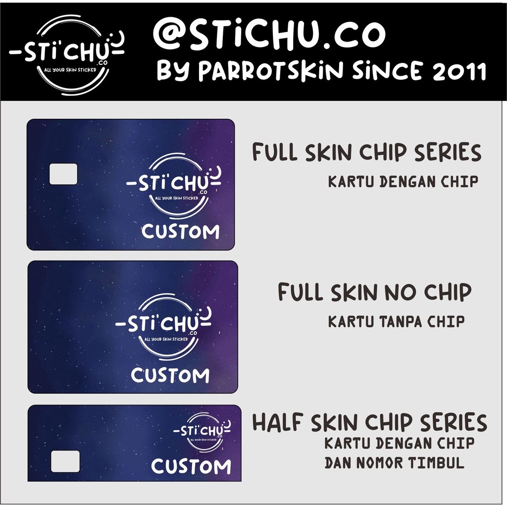 Garskin Case Sticker Kartu Atm Skin Card Hologram Spy X Family Geto Flazz Emoney Custom Bisa COD 2Pc