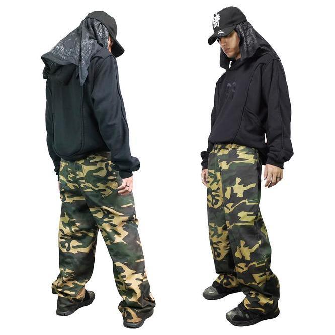 Flame Everyday Baggy Flame Everyday Baggy Pants Tebal Camo V2 Twill Oversize