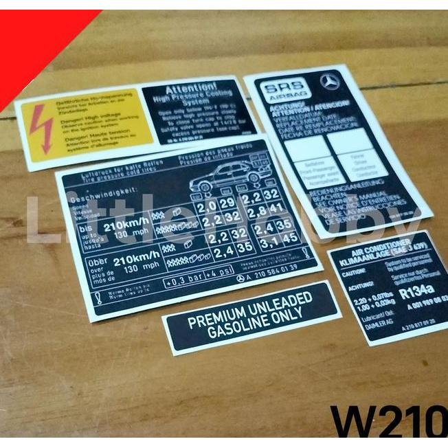 Stiker Mercedes W210 Fl V Engine