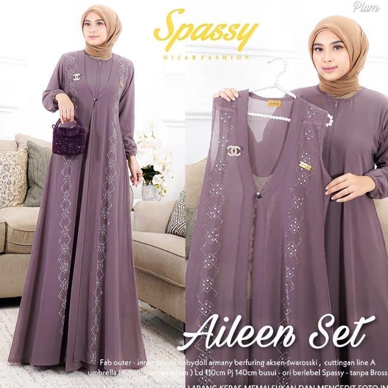 Original [Ada Jumbo] Aileen Set / Ailen Dres / Aileen Dress / Aileen Gamis