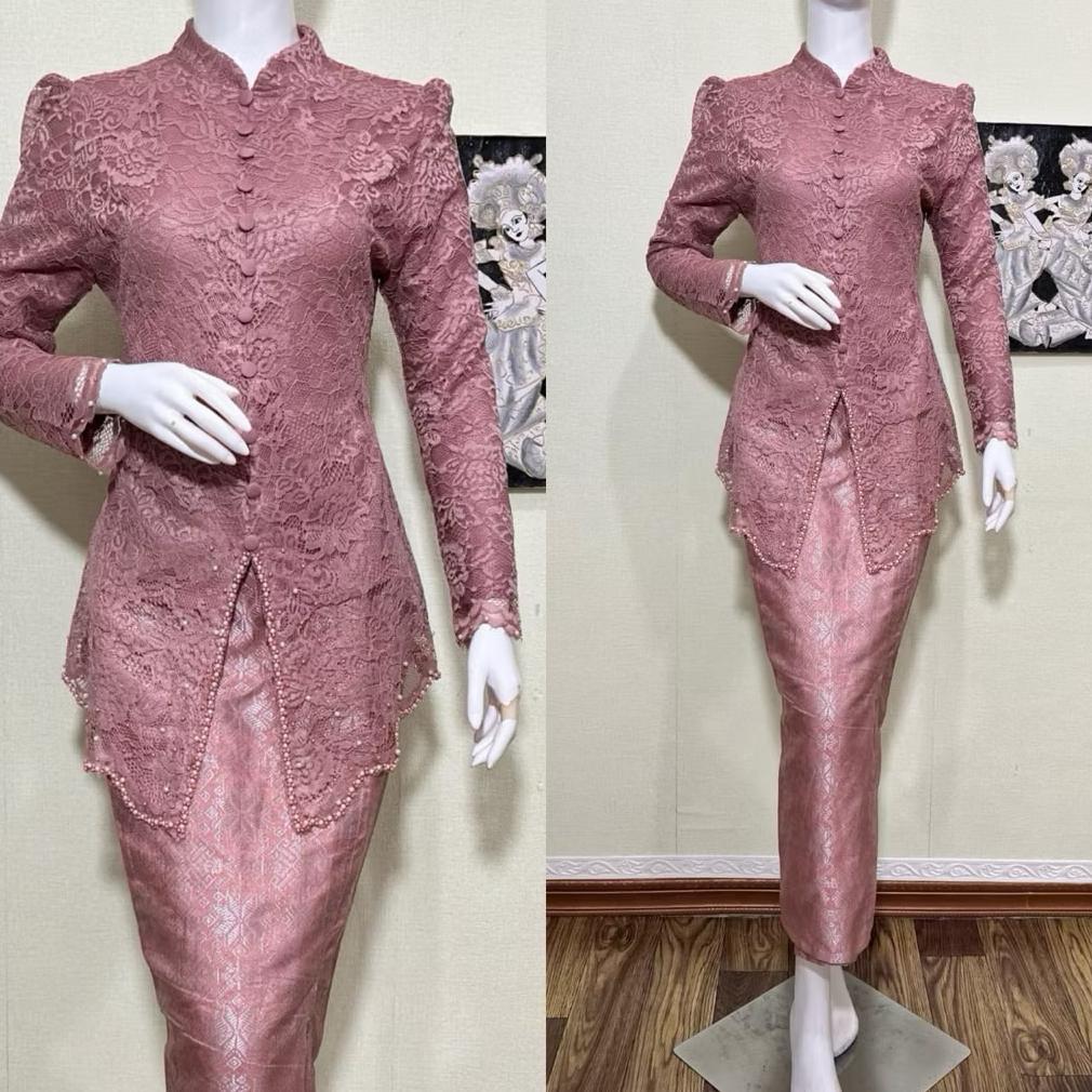 Original Setelan Kebaya Tunik Brokat Lesti Payet Modern/Kebaya Modern/Kebaya Wisuda/Atasan Wanita/Se
