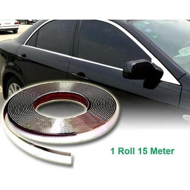 List Chrome Variasi Moulding 30Mm X 15M 30Mm Mobil Body Eksterior Interior