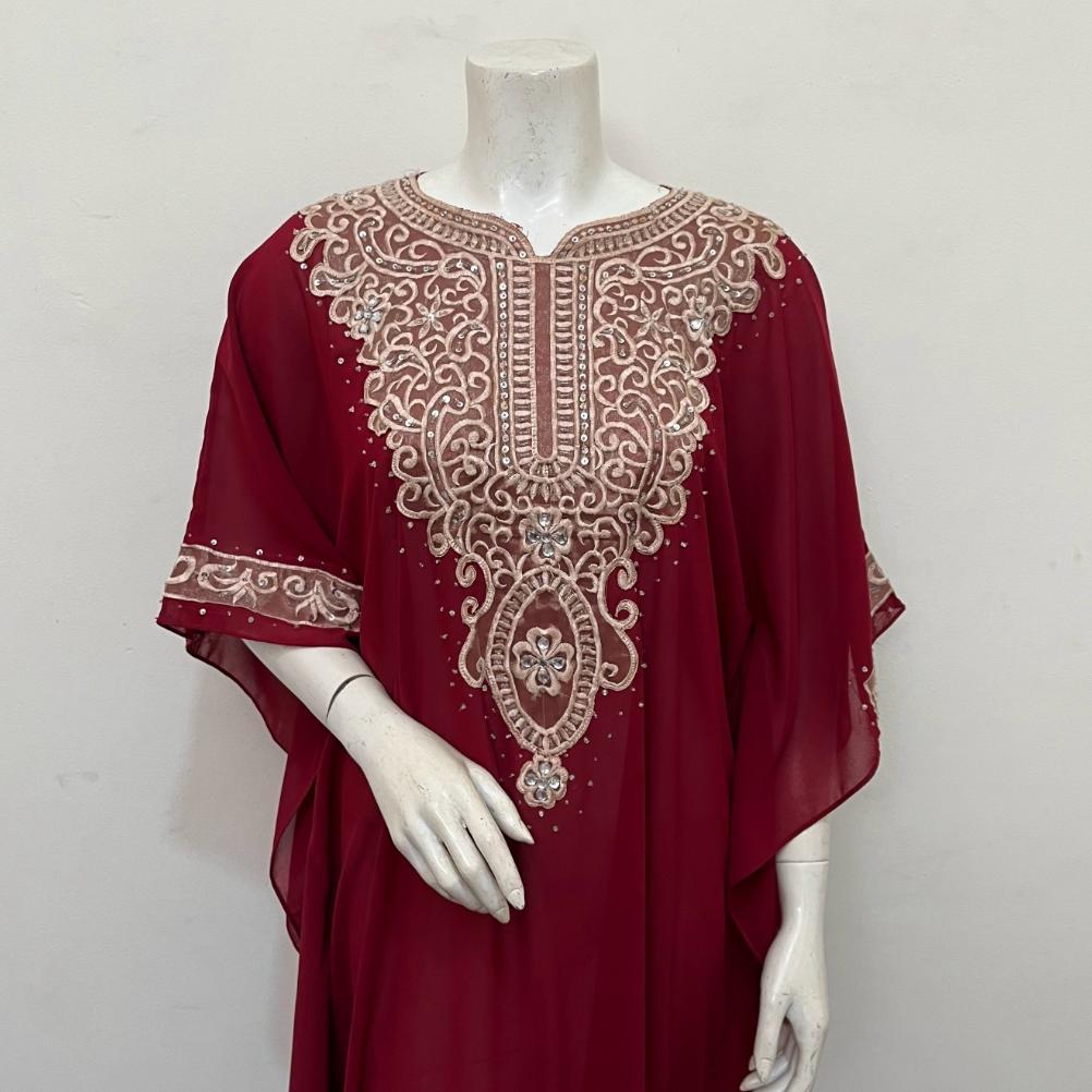 Kaftan Premium Termurah Gamis Bordir Bella Ceruty Mewah