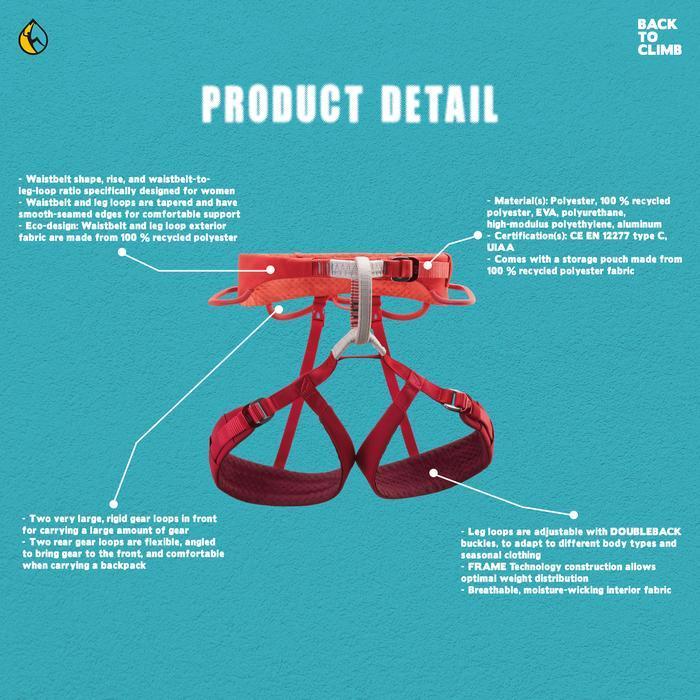 Petzl LUNA Safety harness for Climbing/Rock Climbing