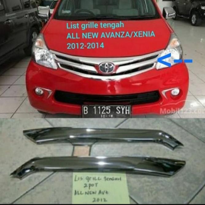 List Grill Tengah Xenia 2012 Mobil All Avanza 2012-2015 Chrome