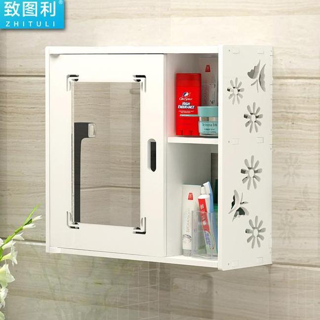 Rak Dinding Toilet Dengan Cermin Persegi A969