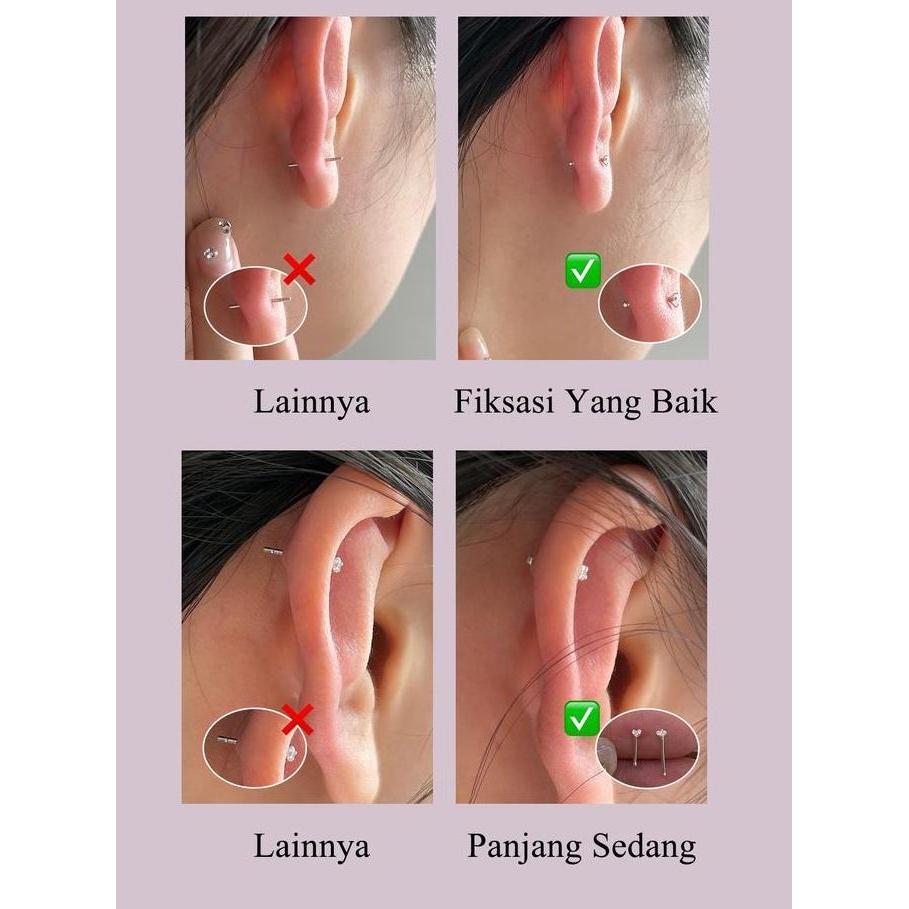 EAR PARTNER-999 SILVER Kalung anting-anting perak murni 999 tahun , model baru, populer, menjaga lub