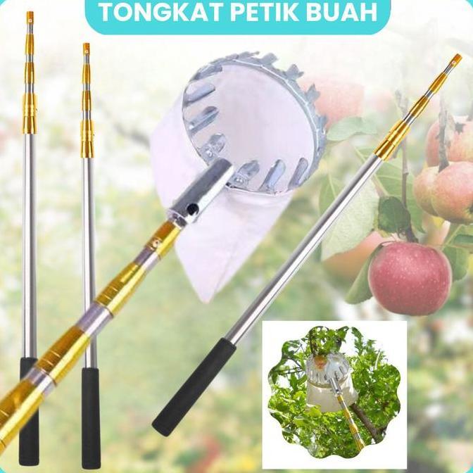 Tongkat Panjang Untuk Petik Buah fruit picker Tiang Tongkat Galah Teleskopik Petik Buah Panjang