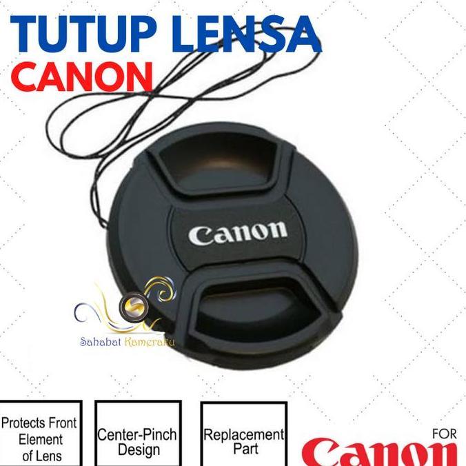 Tutup Lensa Canon Ukuran 67 mm dengan Tali