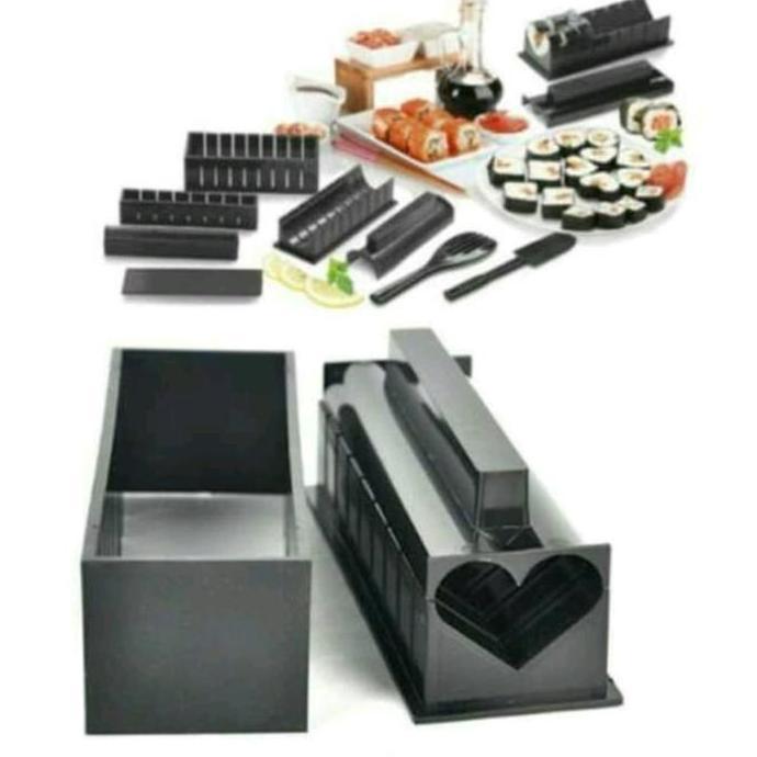 SUSHI MAKER PROFESSIONAL 10 SET / CETAKAN SUSHI LENGKAP alat bulat YS