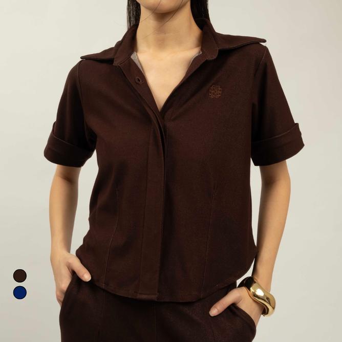 Amygo Store Amygo Store Hazel Shirt Blouse Katun Wanita Casual