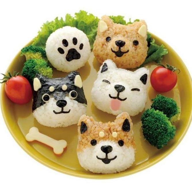 Cetakan Sushi Bento Nasi Kepal / Cetakan Nasi Bekal Onigiri Set YS