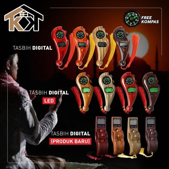 Bisa Cod - (Kk) Terbaru Tasbih Digital Mini Motif Kayu / Muslim Tasbih Digital