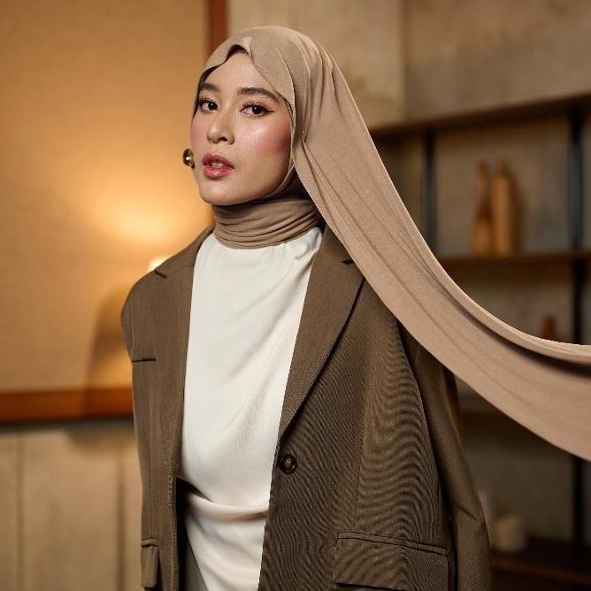 Bisa Cod - Zm Zaskia Mecca - Zinia Hijab Instant Polos | Daily