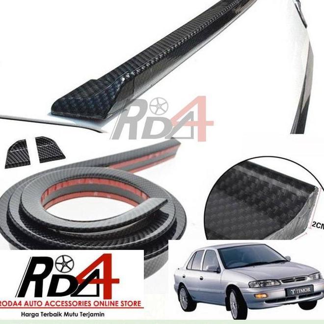 Mini Ducktail Spoiler Lips Bagasi Belakang Carbon Timor Kia