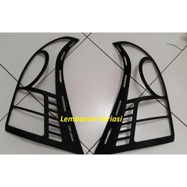 Garnish Lampu Belakang Xenia 2012 Hitam Avanza 2014 Doff Chrome
