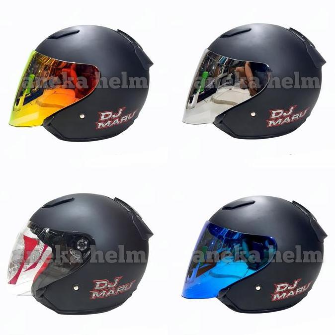 Helm KYT DJ MARU Black doff | hitam doff