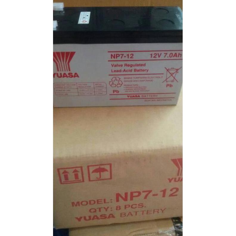 AKI UPS, AKI SEPEDA, AKI LIFT, YUASA NP7-12 READY