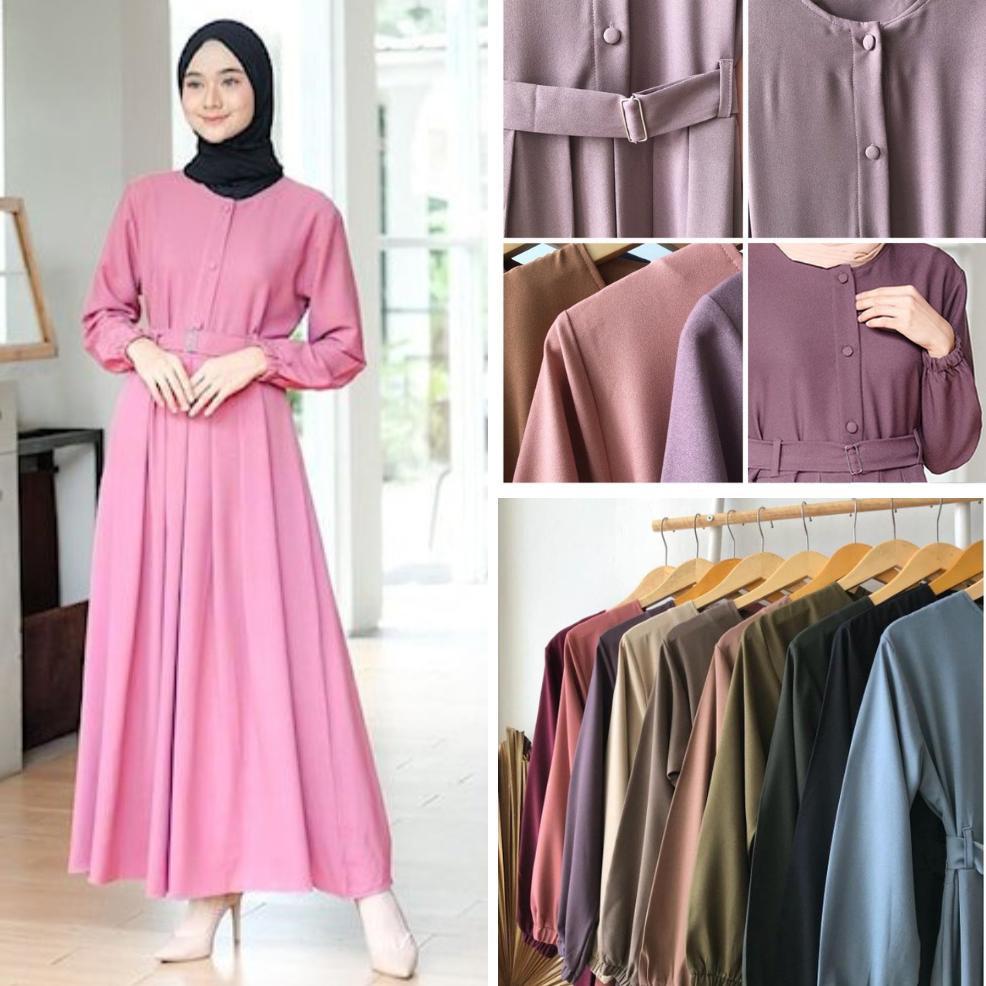 Baju Gamis Dress Kaima Rinjani Kancing Rempel Busui Friendly / gamis terbaru 2023 lebaran wanita mod