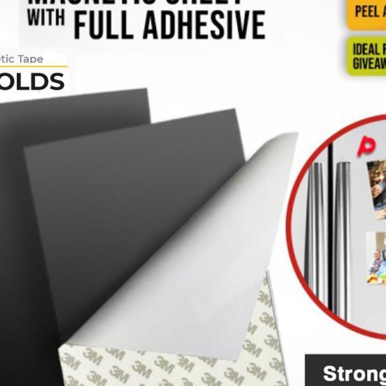 3 pcs Magnet Lembaran Tape 3M Original Sedang Magnetic Sheet Lembar Double Tape Flexibel Magnet Phot