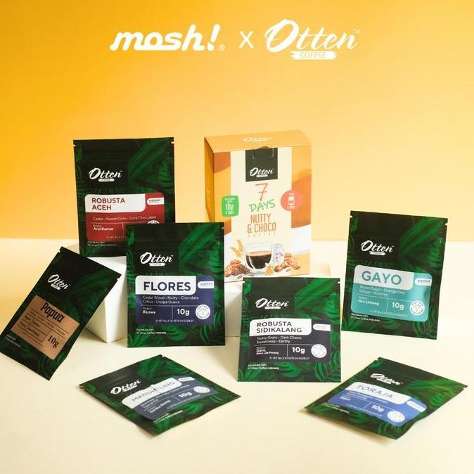 Limited Package Caffeine on the Go! Mosh Latte Straw Tumbler 480ml & Otten 7 days Drip Coffee