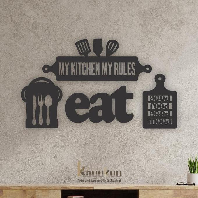 Hiasan Dinding Hiasan Dapur Kayu Plywood 5mm Pajangan warna Pink / Gold / Hitam