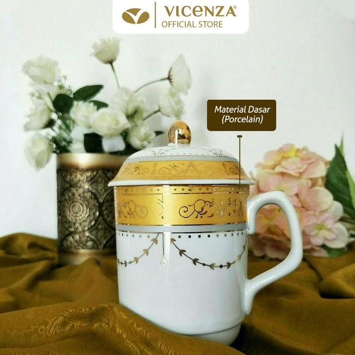 Vicenza Mug dengan Tutup Y66 Padi