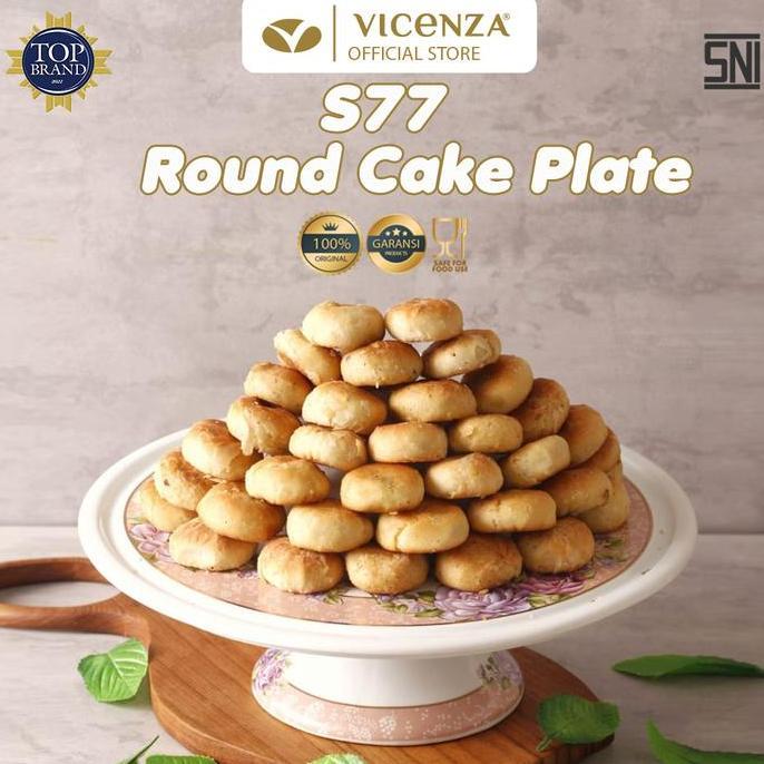 Vicenza Piring Kue Bulat S77 Motif Magnolia