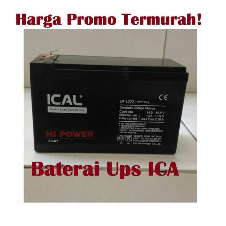 aki baterai Kering ups ICA ICAL 1272 pengganti IP1275 Ical 12v 7ah Termurah