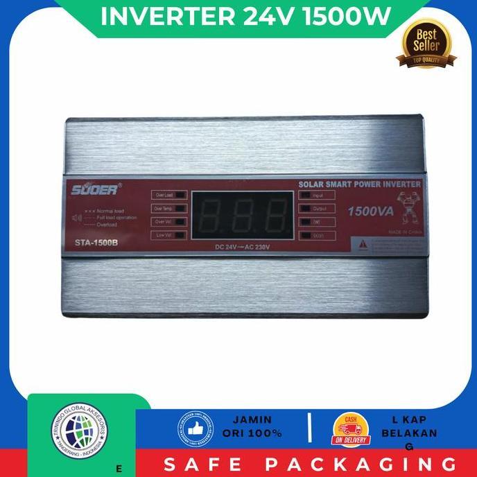 INVERTER 24V 1500 WATT/ INVERTER SUOER DC 24V-AC 230V 1500 WATT / INVERTER SUOER STA-1500B/ SOLAR SM
