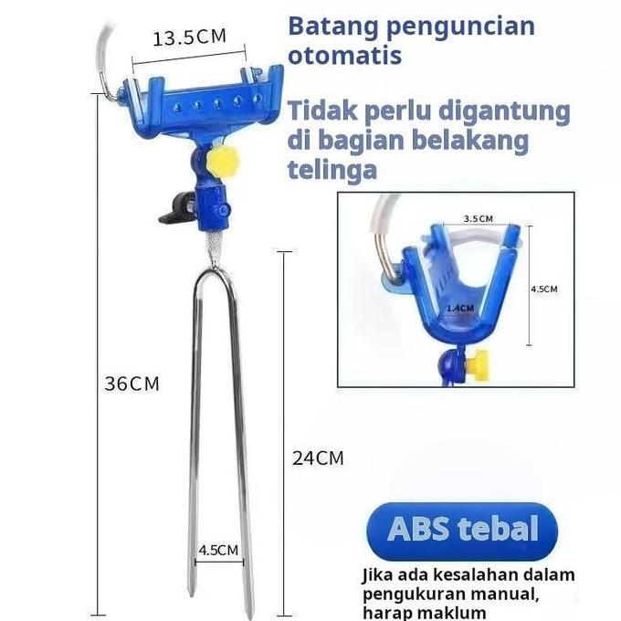 EZVECHE Bracket Dudukan Joran Pancing Adjustable 180 Derajat Bahan Stainless Steel/Cagak joran