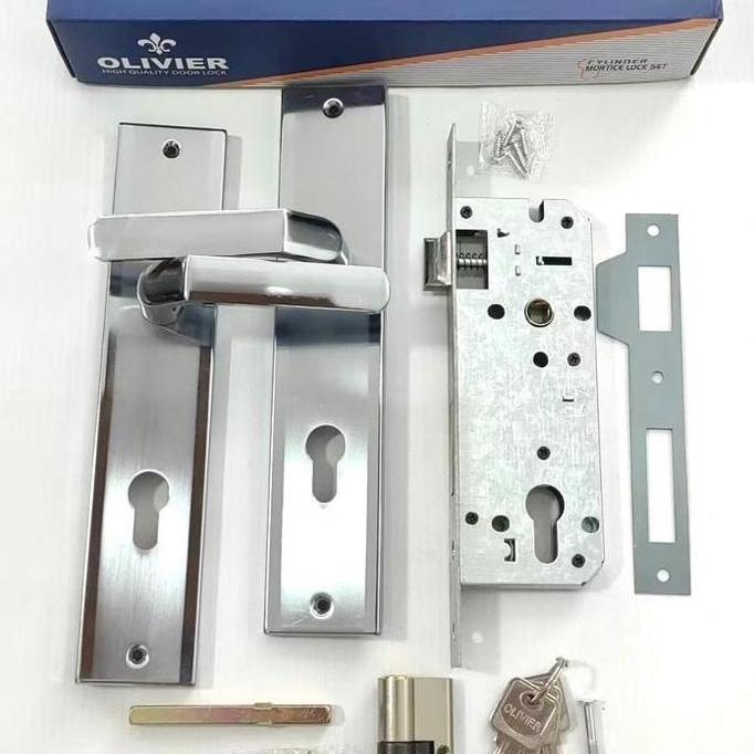 Handel pintu besar, handle kunci pintu rumah 1 set, handle pintu, kunci pintu rumah