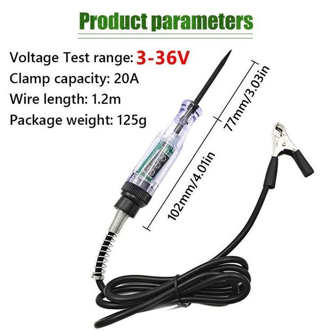 HASQUINE Tespen Digital DC Test Pen 12v Taspen DC Tespen Alat Test Pen Tes Pen Tester Deteksi Arus L