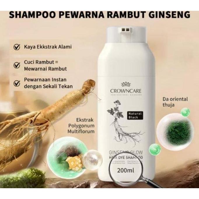 HAMDORA Hair Ginseng Coloring Shampoo / shampo pewarna rambut ekstrak ginseng shampoo uban sampo uba
