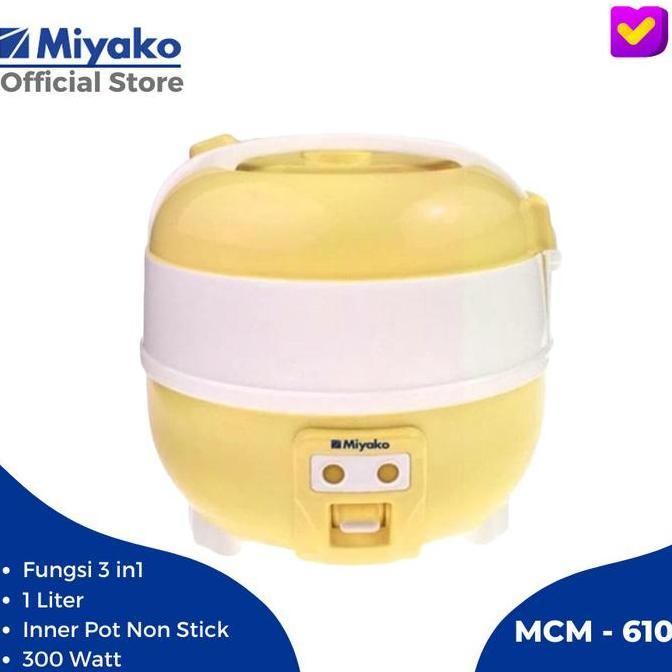 Rice Cooker Mini Miyako MCM 610 1 Liter Magic Com Kecil Miyako 610