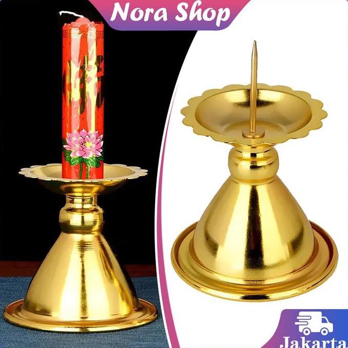 HASQUINE Tempat Lilin Kuningan Candle Holder Kuningan Tempat Lilin Sembahyang Tempat Lilin Doa Katol