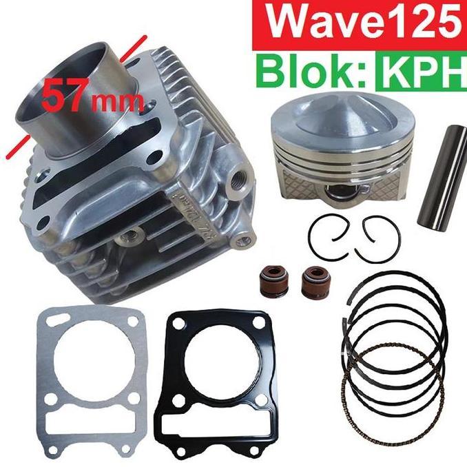 HASQUINE 57mm Paket Bore Up Blok Seher Boring Blok KPH Wave 12 Supra 125 Old Kharisma Kirana 5 57 mm