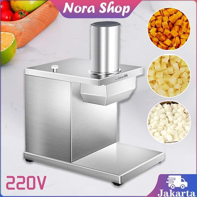 HASQUINE Mesin Potong Dadu Pemotong Isian Alat Pemotong Kentang Wortel Dadu Mesin Pemotong Sayuran
