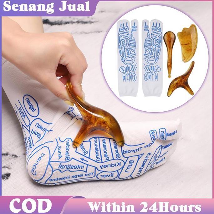 HAMDORA 1Set Kaos Kaki Massage Kaos Kaki Akupuntur Kaos Kaki Pijat Refleksi