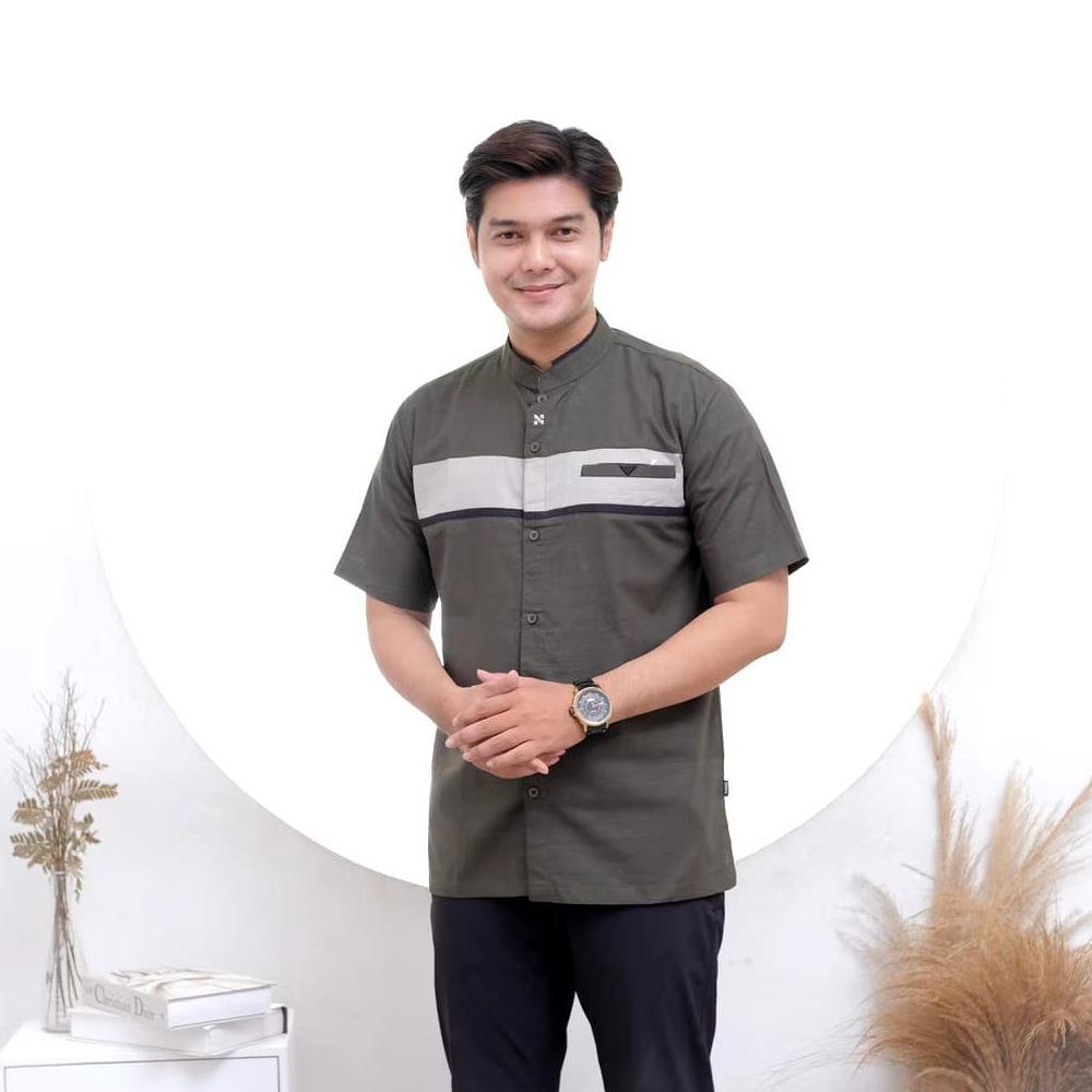 DISKON KOKO DEWASA LENGAN PENDEK BAJU KOKO PRIA DEWASA TERBARU KATUN