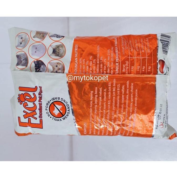 Ready EXCEL 1KG Makanan Kucing Rasa Ayam Tuna cat food