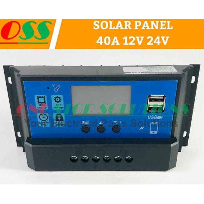 SOLAR PANEL CHARGER CONTROLLER PANEL SURYA 40A 12V 24V