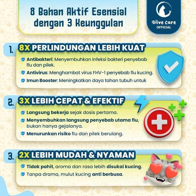 Ready OLIVE CARE Bluetree Cat Flu Obat Flu Kucing Olive Care