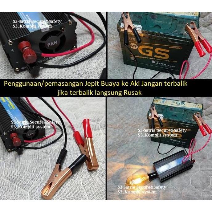 Power Inverter 1000W 1000watt inveter1000 W watt dari AKI DC 12v ke AC electronic Parts Komponen Ele