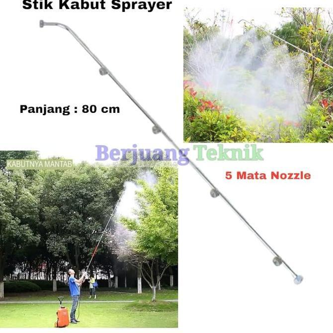 Ready !!! Stik Sprayer Kabut Stainless 5 Mata Nozzle 80 cm || Nozzle Sprayer Kabut 5 Mata