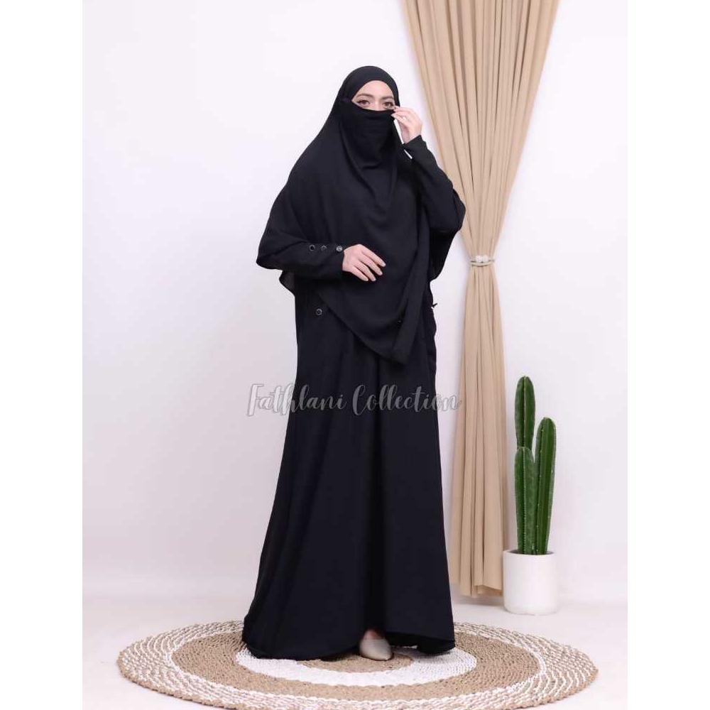 ORIGINAL GAMIS ABAYA SYARIFAH GAMIS SET HIJAB TERBARU SIMPEL MEWAH ELEGAN COCOK UNTUK HAJI UMROH