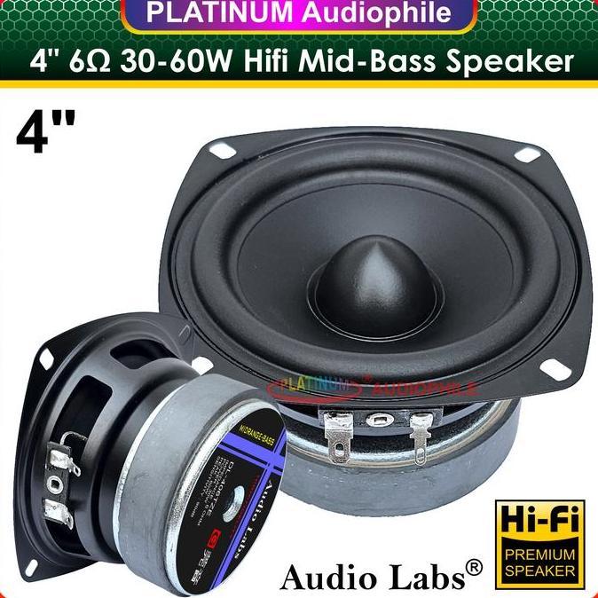 Speaker 4 Inch Mid-Bass Mid-Woofer Hifi 4" Midrange Bass Speker Audiolabs Dl-406Tze